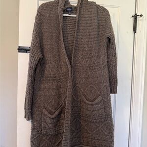 American Eagle Outfitters Taupe Knit Cardigan